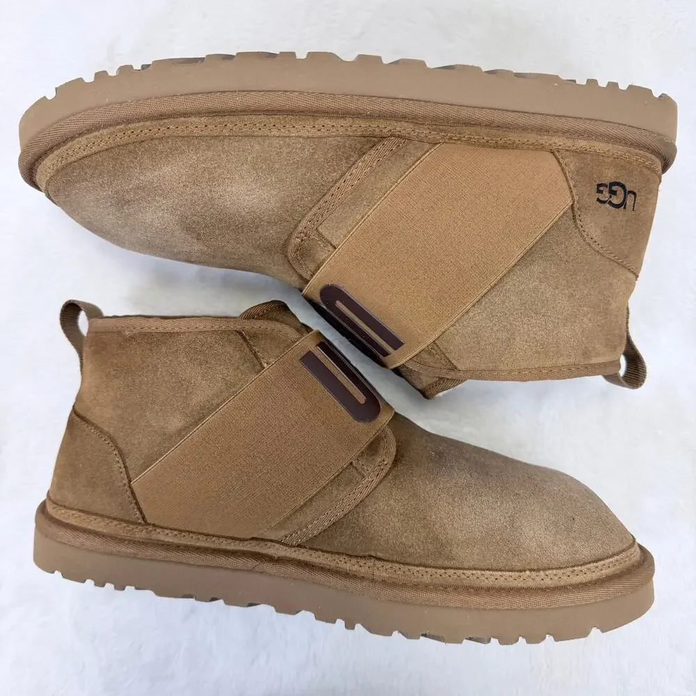 UGG Neumel II Spell Out Suede Chukka Ankle Boots Chestnut (1119392) Mens Size 12